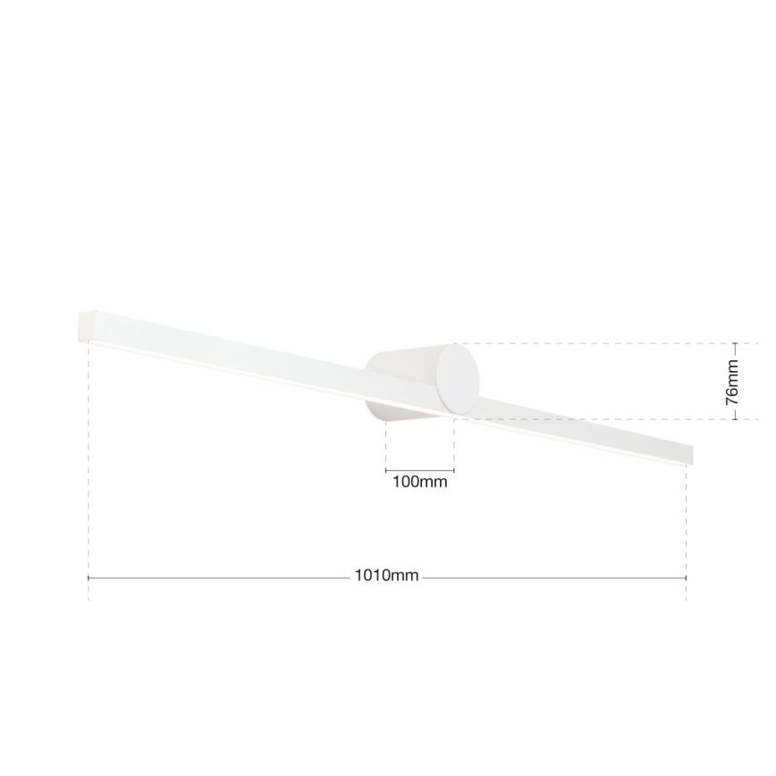 Φωτισμός καθρέφτη μπάνιου LED BEAUTY LED/24W/230V 101 cm IP54 λευκό