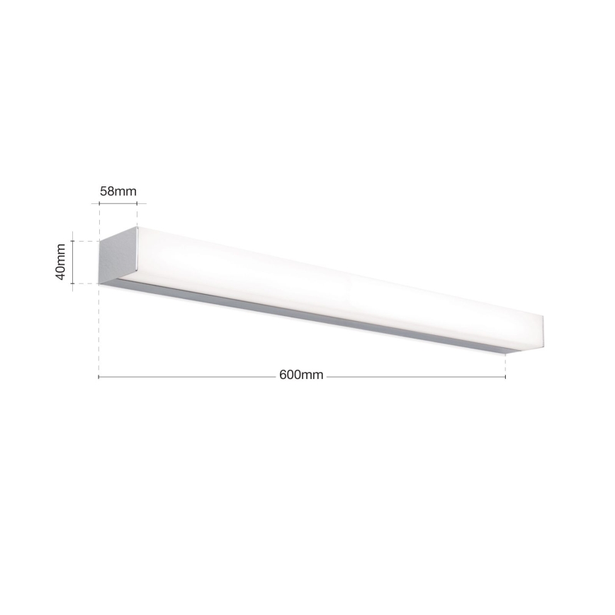 Φωτισμός καθρέφτη μπάνιου LED HORIZON LED/12W/230V 3000/4000K 60 cm IP44 ασημί
