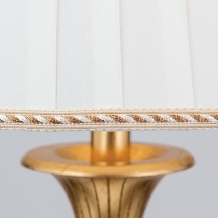 Επιδαπέδια λάμπα FONSA 1xE27/60W/230V λευκό/χρυσό