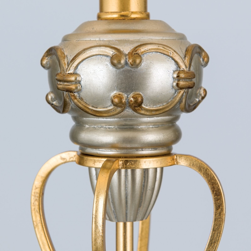 Επιδαπέδια λάμπα TIZIA 1xE27/60W/230V λευκό/χρυσό/πατίνα