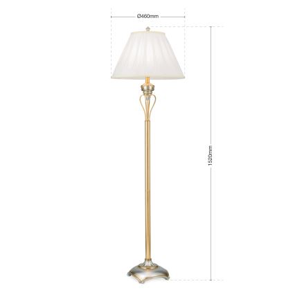 Επιδαπέδια λάμπα TIZIA 1xE27/60W/230V λευκό/χρυσό/πατίνα