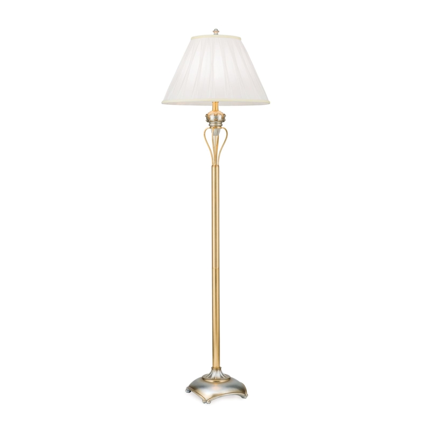 Επιδαπέδια λάμπα TIZIA 1xE27/60W/230V λευκό/χρυσό/πατίνα