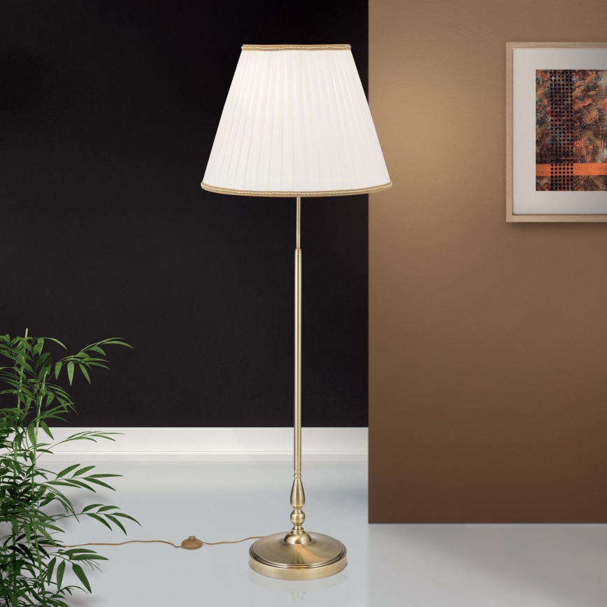 Επιδαπέδια λάμπα TONIA 2xE27/60W/230V 154 cm λευκό/μπρονζέ