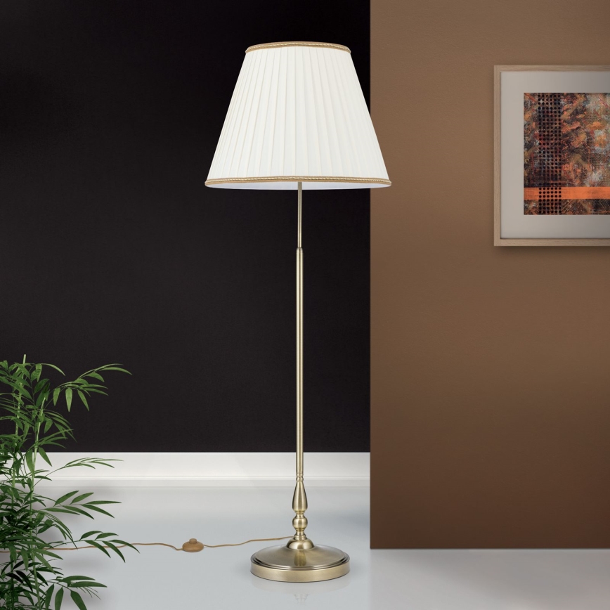 Επιδαπέδια λάμπα TONIA 2xE27/60W/230V 154 cm λευκό/μπρονζέ