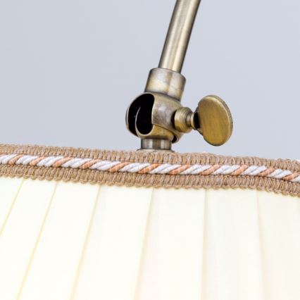 Επιδαπέδια λάμπα TONIA 1xE27/60W/230V 183 cm λευκό/μπρονζέ