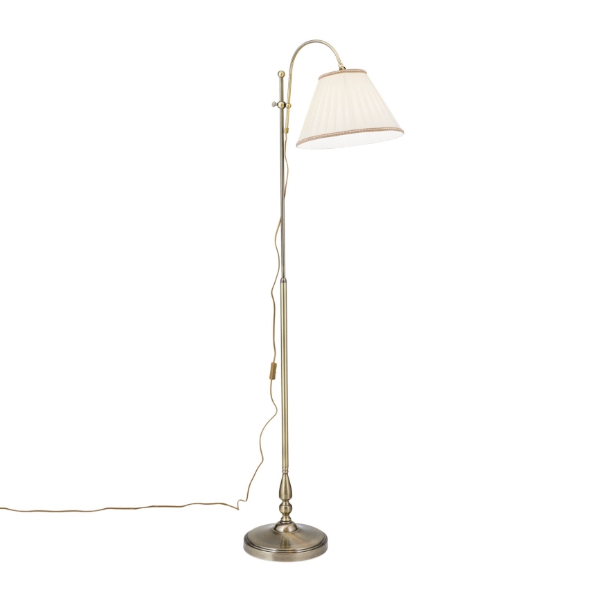 Επιδαπέδια λάμπα TONIA 1xE27/60W/230V 183 cm λευκό/μπρονζέ