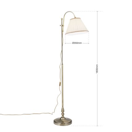 Επιδαπέδια λάμπα TONIA 1xE27/60W/230V 183 cm λευκό/μπρονζέ