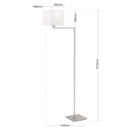 Επιδαπέδια λάμπα CARLTON 1xE27/40W/230V λευκό/ματ χρώμιο