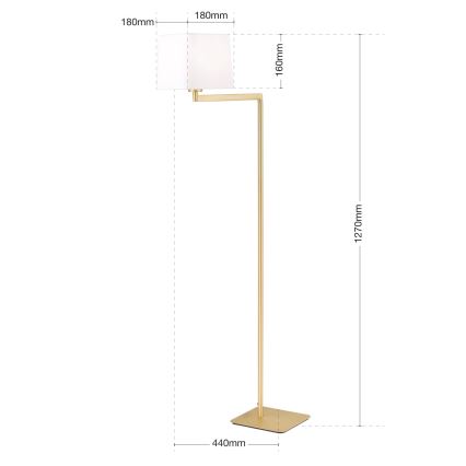 Επιδαπέδια λάμπα CARLTON 1xE27/40W/230V λευκό/χρυσό