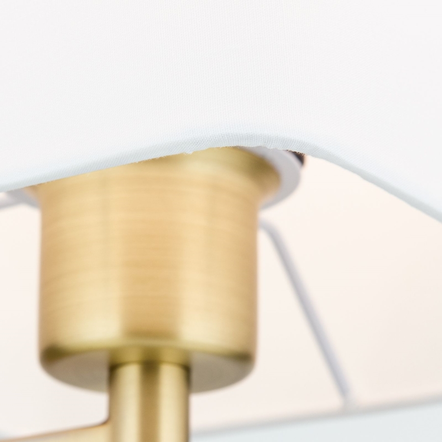 Επιδαπέδια λάμπα CARLTON 1xE27/40W/230V λευκό/χρυσό
