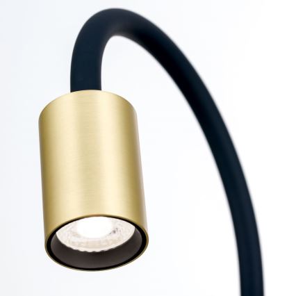 LED Εύκαμπτο Επιτραπέζιο φωτιστικό με κλιπ KURT LED/5W/230V χρυσό