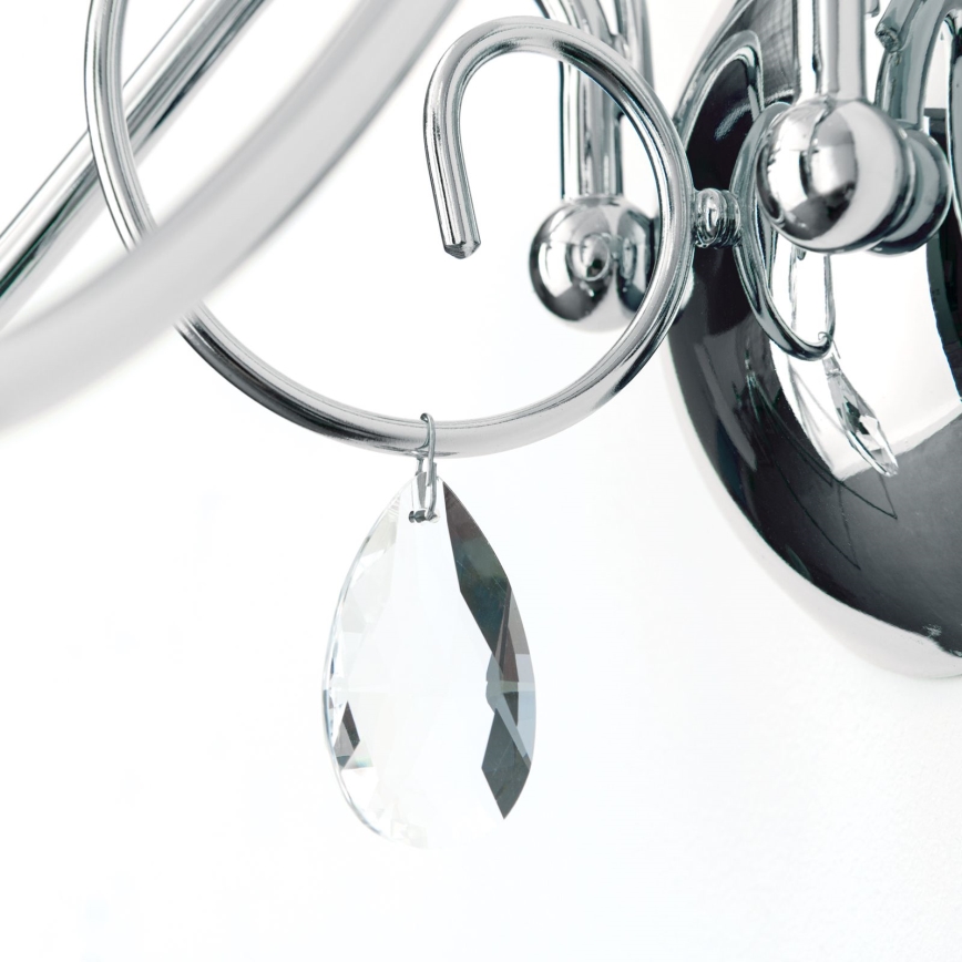 Κρυστάλλινο επιτοίχιο φωτιστικό ALESSIA 2xE14/40W/230V γυαλιστερό χρώμιο