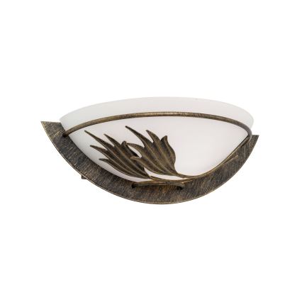 Φωτιστικό τοίχου FLEUR 1xE14/60W/230V μπρονζέ