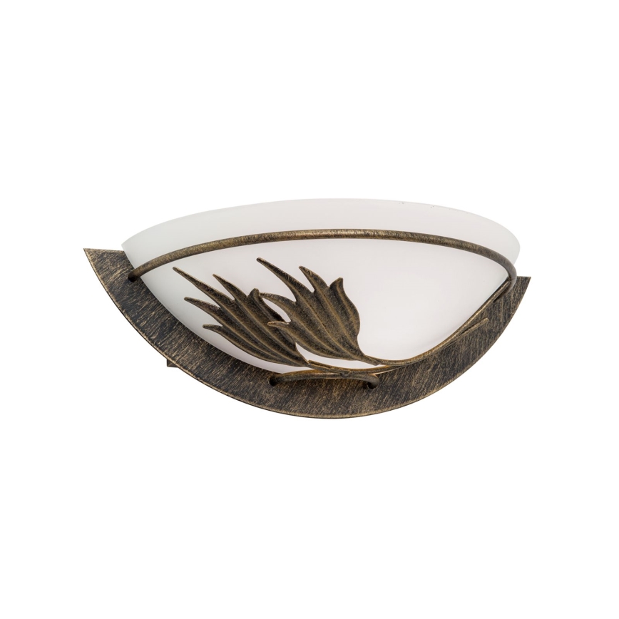 Φωτιστικό τοίχου FLEUR 1xE14/60W/230V μπρονζέ