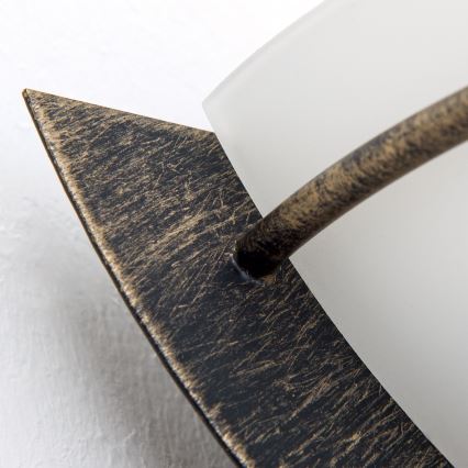 Φωτιστικό τοίχου FLEUR 1xE14/60W/230V μπρονζέ