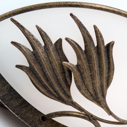 Φωτιστικό τοίχου FLEUR 1xE14/60W/230V μπρονζέ