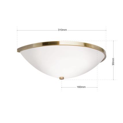 Φωτιστικό τοίχου AIDA 1xE14/40W/230V μπρονζέ/πατίνα