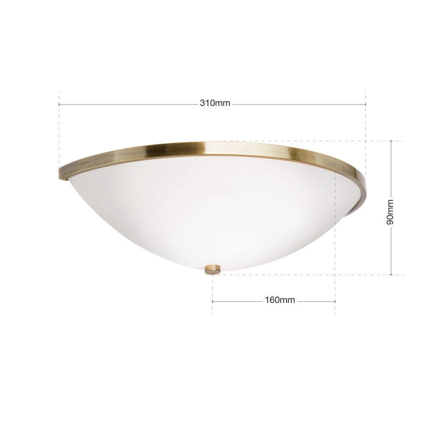 Φωτιστικό τοίχου AIDA 1xE14/40W/230V μπρονζέ/πατίνα