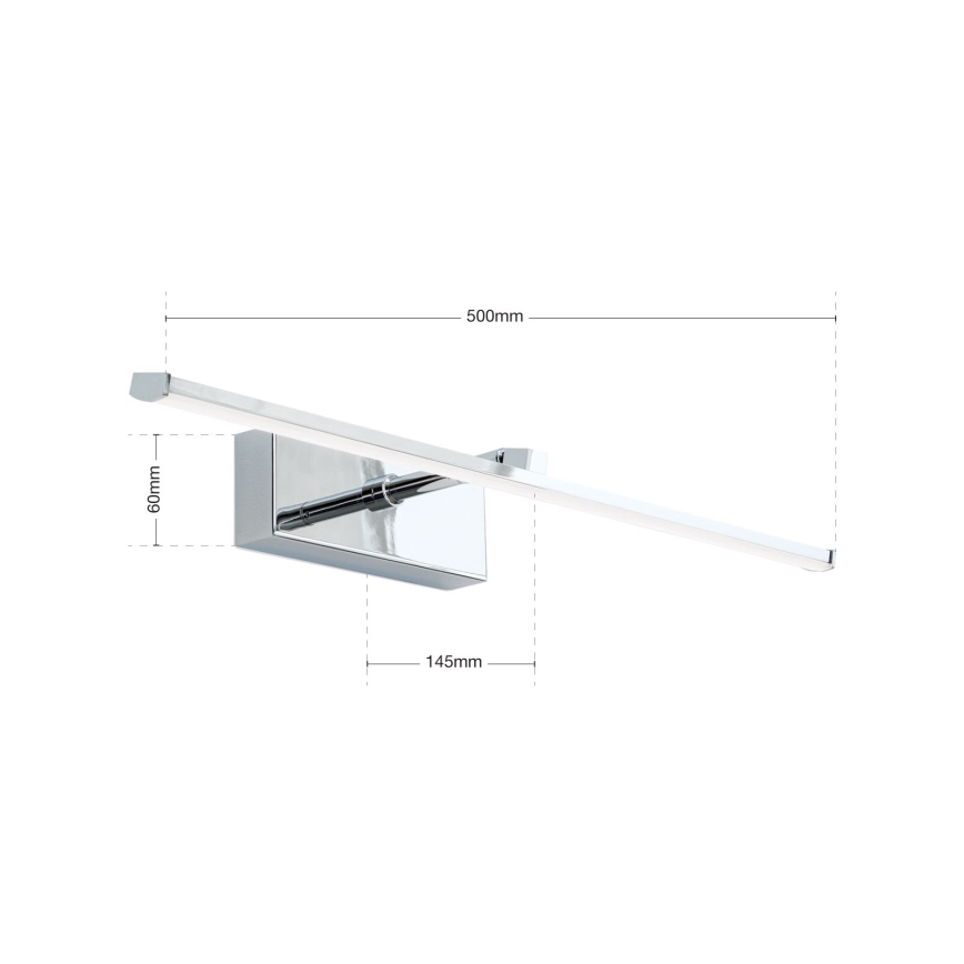 Φωτιστικό πίνακα LED PUBLIO LED/10W/230V 50 cm γυαλιστερό χρώμιο