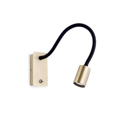 Εύκαμπτο φωτιστικό LED τοίχου- απλίκα  KURT LED/5W/230V χρυσό