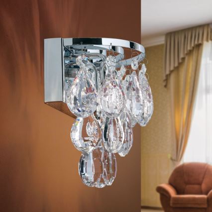 Κρυστάλλινο επιτοίχιο φωτιστικό CELESTE 2xG9/40W/230V γυαλιστερό χρώμιο