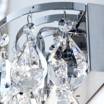 Κρυστάλλινο επιτοίχιο φωτιστικό CELESTE 2xG9/40W/230V γυαλιστερό χρώμιο