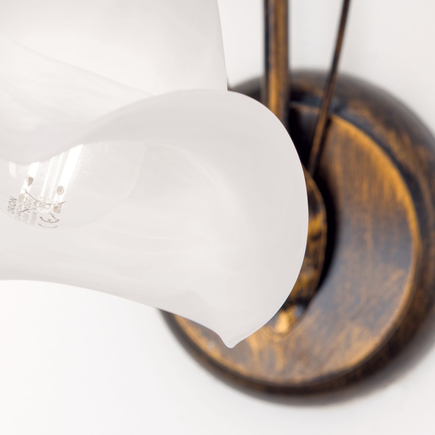 Λάμπα τοίχου SISI 1xE14/40W/230V μπρονζέ/πατίνα