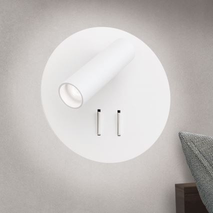 Φωτιστικό σποτ τοίχου LED LENNY LED/6W/230V + LED/3W λευκό