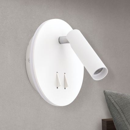 Φωτιστικό σποτ τοίχου LED LENNY LED/6W/230V + LED/3W λευκό