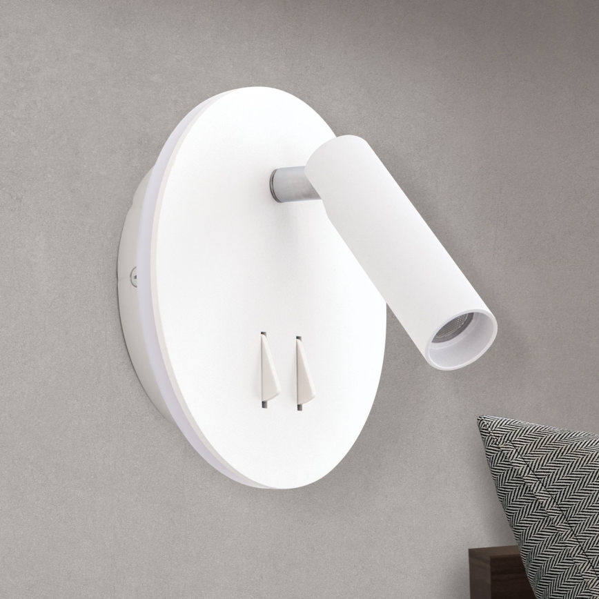 Φωτιστικό σποτ τοίχου LED LENNY LED/6W/230V + LED/3W λευκό