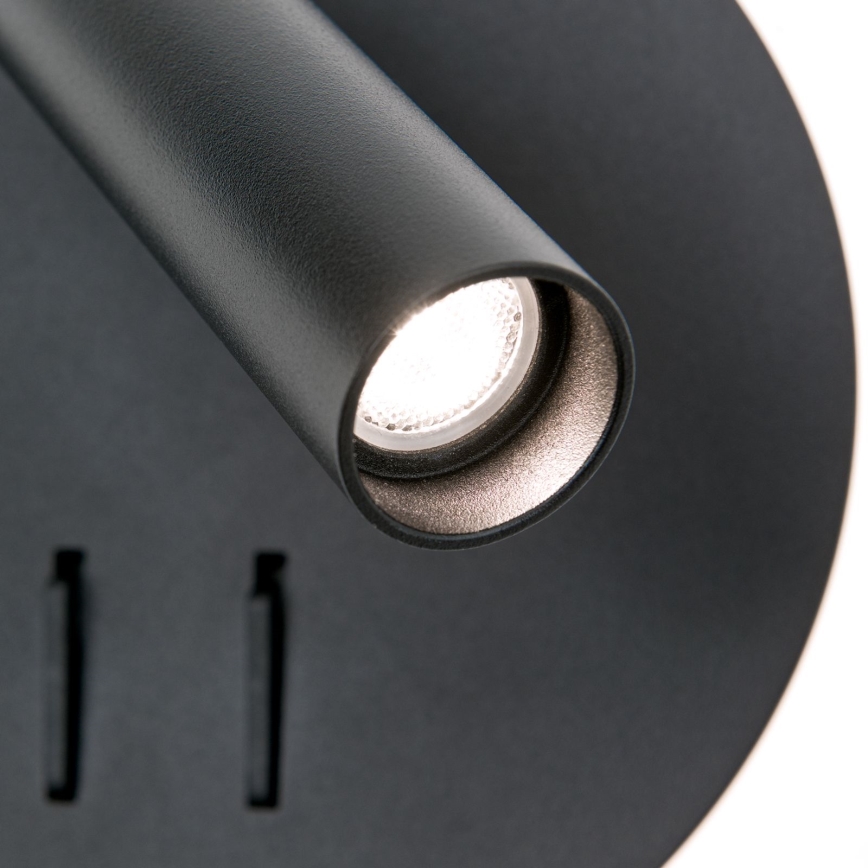 Φωτιστικό σποτ τοίχου LED LENNY LED/6W/230V + LED/3W μαύρο