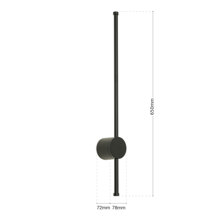 Φωτισμός καθρέφτη μπάνιου LED FERDINAND LED/12W/230V IP54 μαύρο