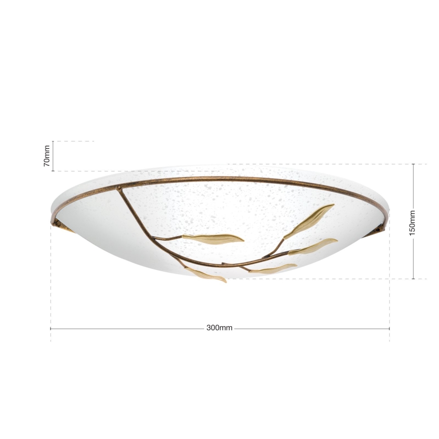 Orion WA 2-943/1 - Φωτιστικό τοίχου LUCA 1xE27/60W/230V μπρονζέ/πατίνα