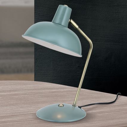 Επιτραπέζιο φωτιστικό FEDRA 1xE14/40W/230V μέντα/ορείχαλκος
