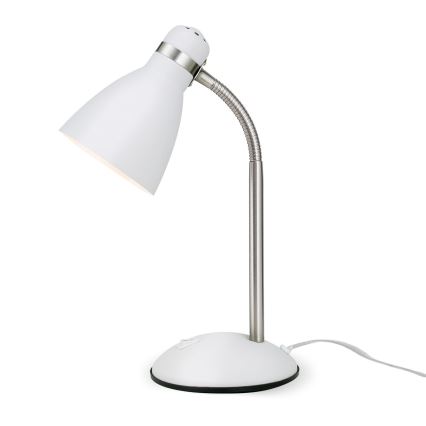 Επιτραπέζιο φωτιστικό SCHOOL 1xE27/40W/230V λευκό/ματ χρώμιο