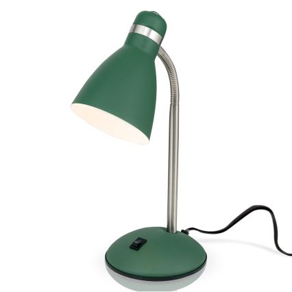 Επιτραπέζιο φωτιστικό SCHOOL 1xE27/40W/230V πράσινο/ματ χρώμιο