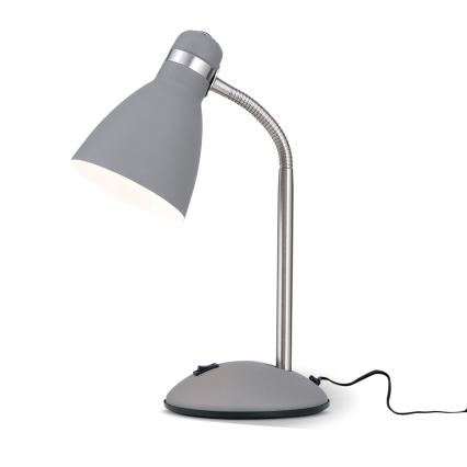 Επιτραπέζιο φωτιστικό SCHOOL 1xE27/40W/230V γκρι/ματ χρώμιο