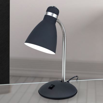 Επιτραπέζιο φωτιστικό SCHOOL 1xE27/40W/230V μαύρο/ματ χρώμιο