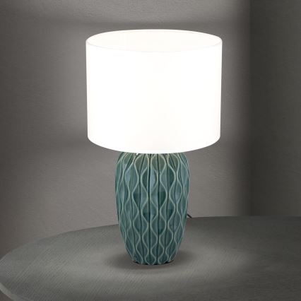 Επιτραπέζιο φωτιστικό TORTUGA 1xE27/40W/230V πράσινο/λευκό