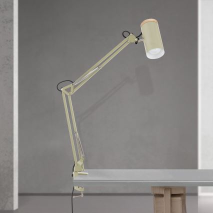 Επιτραπέζιο φωτιστικό με κλιπ GILI 1xE27/40W/230V, πράσινο