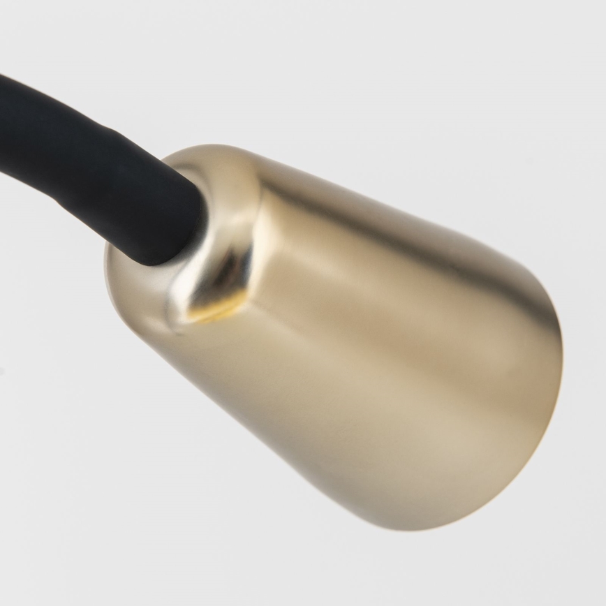 Ευλύγιστο επιτραπέζιο φωτιστικό με σφιγκτήρα DOTTY 1xGU10/10W/230V ορείχαλκος/μαύρο