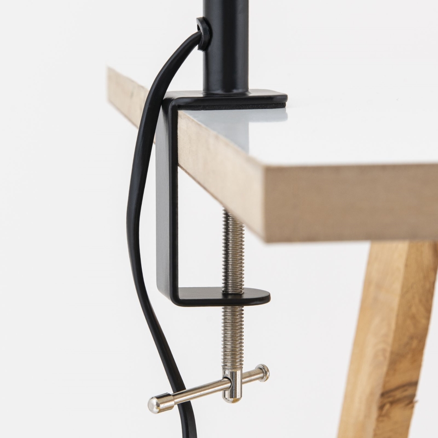 Ευλύγιστο επιτραπέζιο φωτιστικό με σφιγκτήρα DOTTY 1xGU10/10W/230V ορείχαλκος/μαύρο