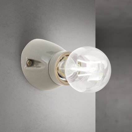 Επιτοίχιο φωτιστικό FROST 1xE27/60W/230V γκρι