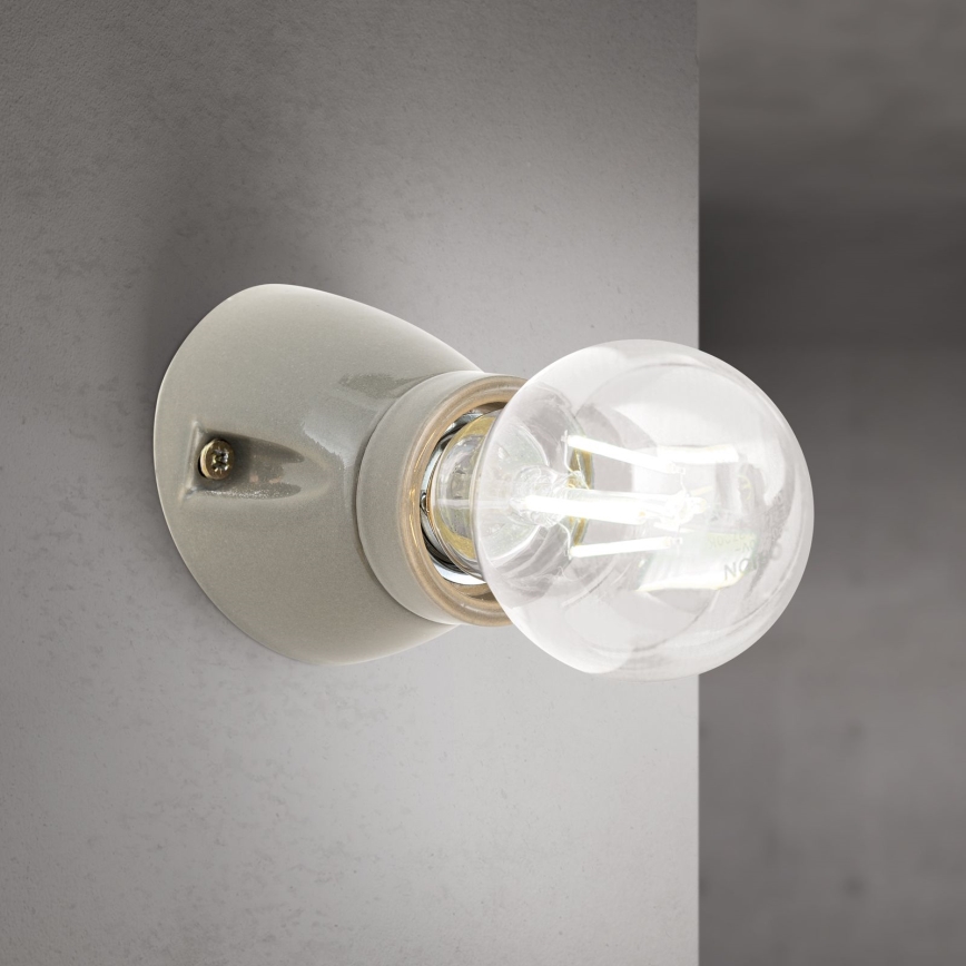 Επιτοίχιο φωτιστικό FROST 1xE27/60W/230V γκρι