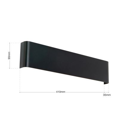 LED Φωτιστικό τοίχου ACCENT LED/14W/230V μαύρο