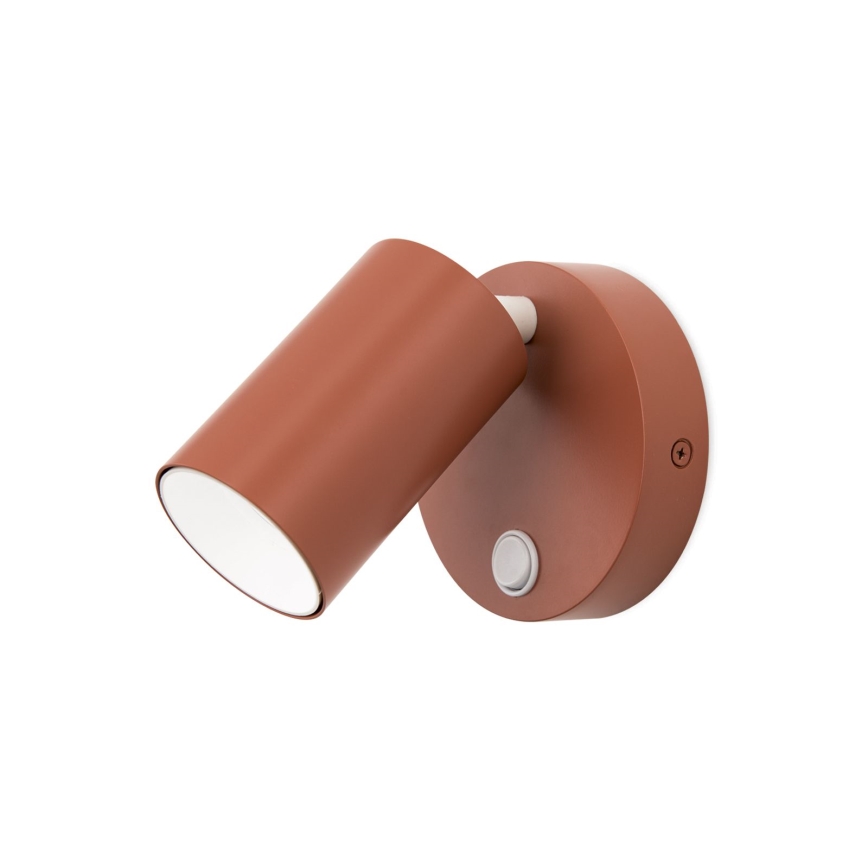 Επιτοίχιο φωτιστικό σποτ PENN 1xGU10/13W/230V σε απόχρωση τούβλου