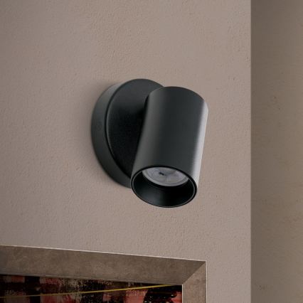 Επιτοίχιο σποτ φωτιστικό SEAN 1xGU10/13W/230V μαύρο