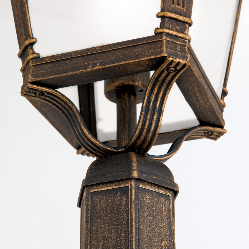 Εξωτερικό φωτιστικό AIKO 1xE27/60W/230V 240 cm IP23 μπρονζέ/πατίνα