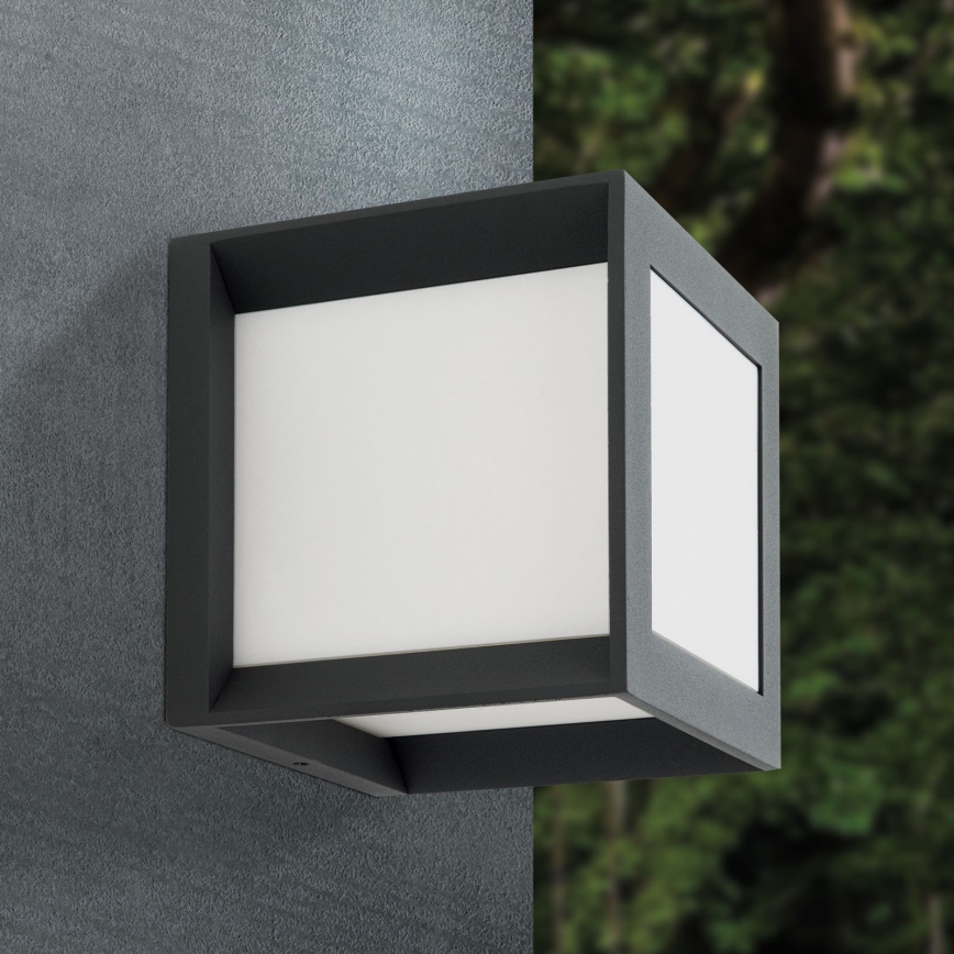Εξωτερικό φωτιστικό HENRY 1xE27/15W/230V 16x16 cm IP44 ανθρακί