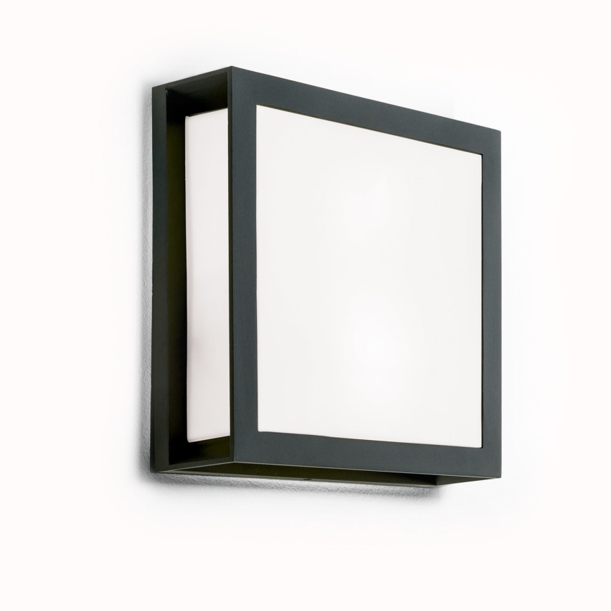 Εξωτερικό φωτιστικό HENRY 2xE27/15W/230V 26x26 cm IP44 ανθρακί
